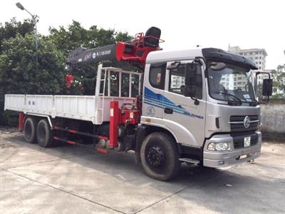 Xe tải Dongfeng Trường Giang 3 chân gắn cẩu ATOM 7 tấn