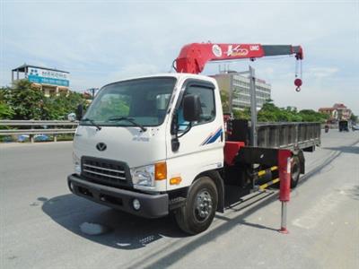 Xe tải Hyundai HD99 gắn cẩu UNIC 3 tấn 4 đốt URV344