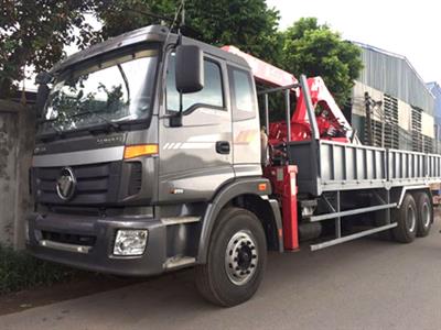 Xe tải Thaco Auman C240C gắn cẩu Unic URV554 5 tấn 4 đốt